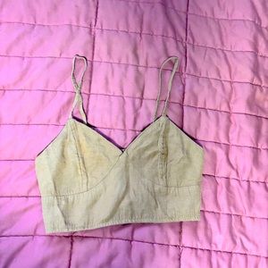 Mustard Yellow ripped tank top